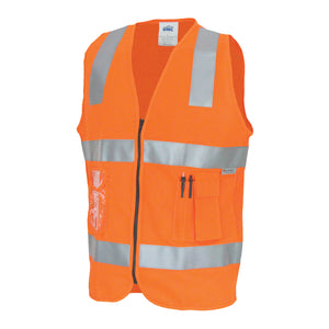 3507 - Day/Night Side Panel Safety Vest with Generic R/Tape