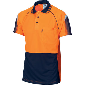 3751 - Hi Vis Cool-Breathe Sublimated Piping Polo - Short Sleeve