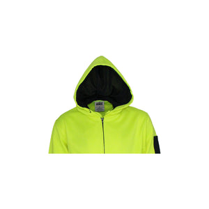 3788 - Hi Vis 2 tone full zip super fleecy hoodie with CSR R/tape