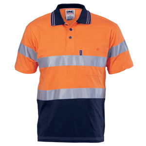 3915 - Hi Vis Cool-Breeze Cotton Jersey Polo With CSR R/Tape - S/S