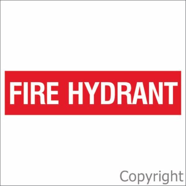 Fire Hydrant Sign Red
