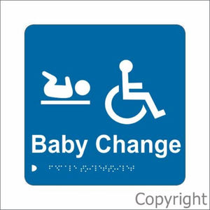 Braille Disabled Toilet/Baby Change Sign