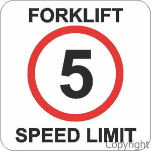 Forklift Speed Limit 5km/hr Sign