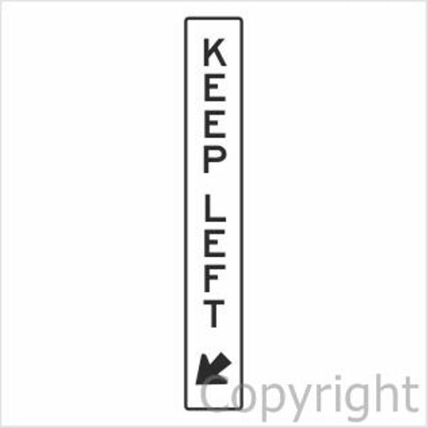 Keep Left Sign With Down Left Arrow