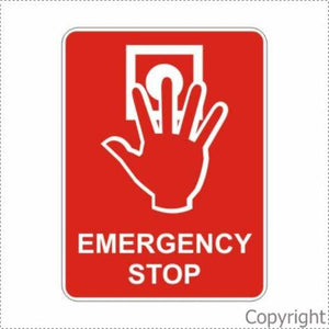 Emergency Stop Sign With Picture