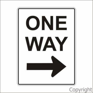 One Way Sign W/ Right Arrow