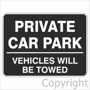 Private Car Park etc. Sign