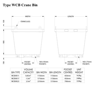 WCB Heavy Duty Crane Bins