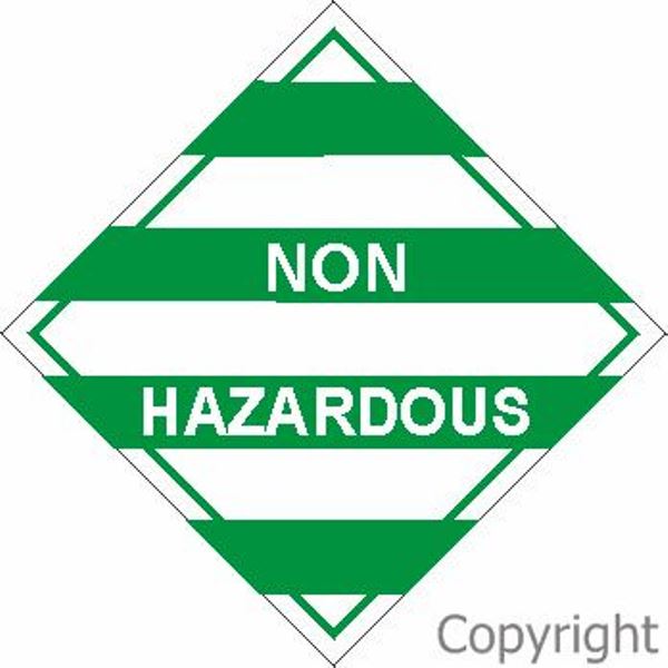 HAZCHEM Non Hazardous Sign
