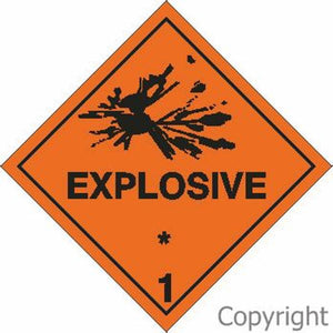 HAZCHEM Explosive Sign W/ Picture