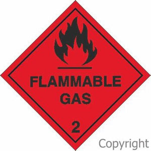 HAZCHEM Flammable Gas Sign