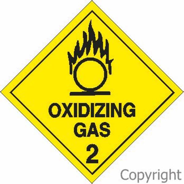 HAZCHEM Oxidizing Gas Sign