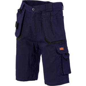 3336 - Duratex Cotton Duck Weave Tradies Cargo Shorts - with twin holster tool pocket