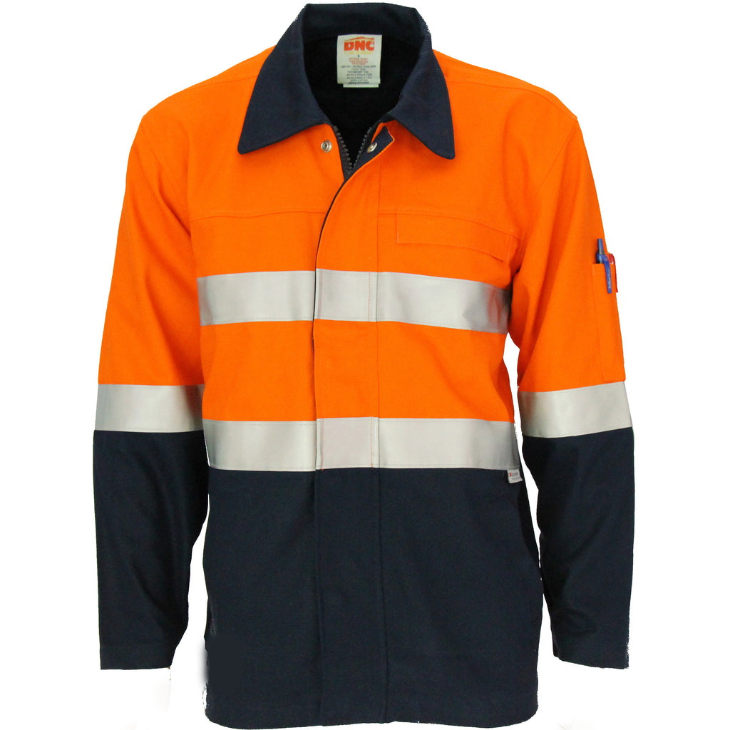 3458 - Patron Saint Flame Retardant Two Tone Drill ARC Rated Welder's Jacket with 3M F/R Tape