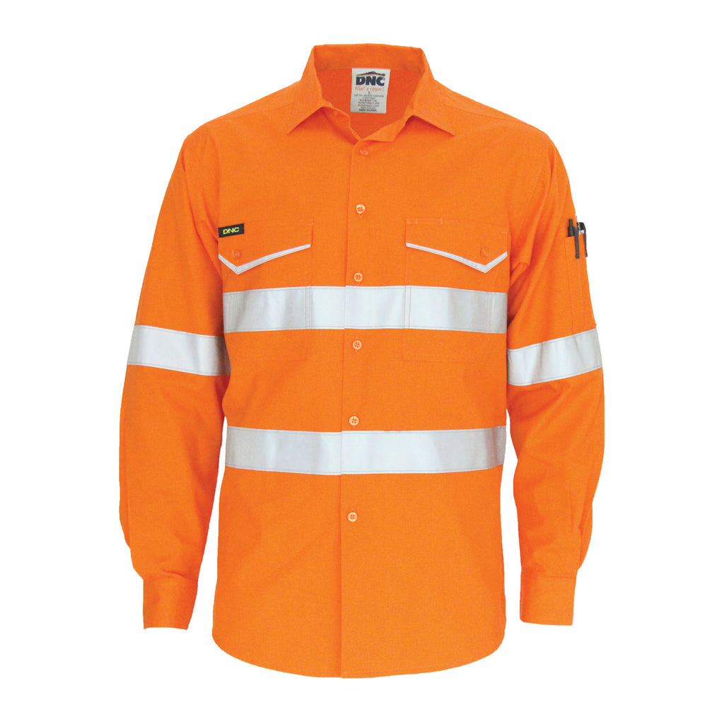 3590 - Rip Stop Cotton Cool Shirt with CSR Reflective Tape, L/S
