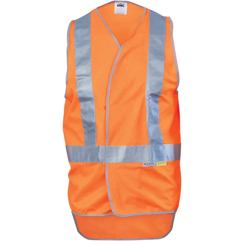 3802 - Day/Night Cross Back Safety Vests with Tail