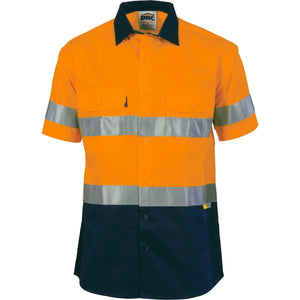 3833 - Hi Vis Two Tone Drill Shirt with 3M 8906 R/Tape - short sleeve