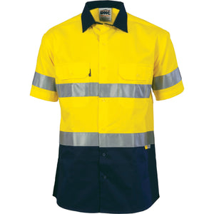 3833 - Hi Vis Two Tone Drill Shirt with 3M 8906 R/Tape - short sleeve