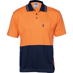 3845 - Hi Vis Cool-Breeze Cotton Jersey Polo Shirt with Under Arm Cotton Mesh - S/S