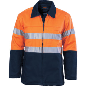 3858 - Hi Vis Two Tone Protect or Drill Jacket with 3M R/ Tape