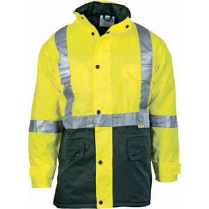 3863 - Hi Vis Two Tone Quilted Jacket with 3M R/Tape