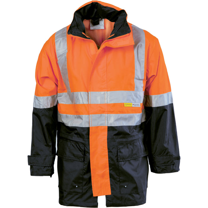 3867 - Hi Vis Two Tone Breathable Rain Jacket with 3M R/ Tape