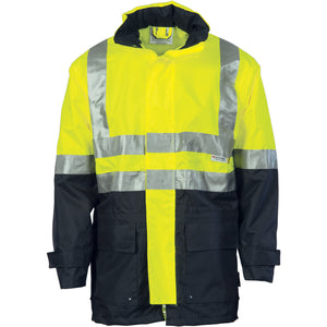 3867 - Hi Vis Two Tone Breathable Rain Jacket with 3M R/ Tape