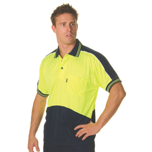 3891 - Hi Vis Cool Breathe Panel Polo Shirt - Short Sleeve