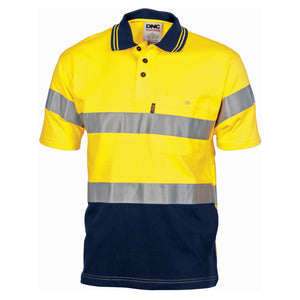 3915 - Hi Vis Cool-Breeze Cotton Jersey Polo With CSR R/Tape - S/S