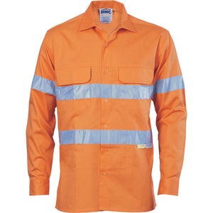 3947 - Hi Vis 3 Way Cool-Breeze Cotton Shirt with 3M R/Tape - Long sleeve