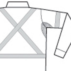 3989 - Hi Vis D/N Cotton Shirt with Cross Back Generic R/Tape - long sleeve