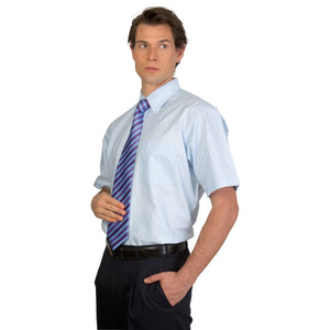 4155 - Mens Tonal Stripe Shirts - Short Sleeve