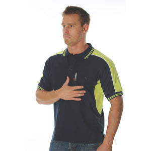 5214 - Polyester Cotton Panel Polo Shirt - Short Sleeve