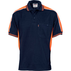 5214 - Polyester Cotton Panel Polo Shirt - Short Sleeve