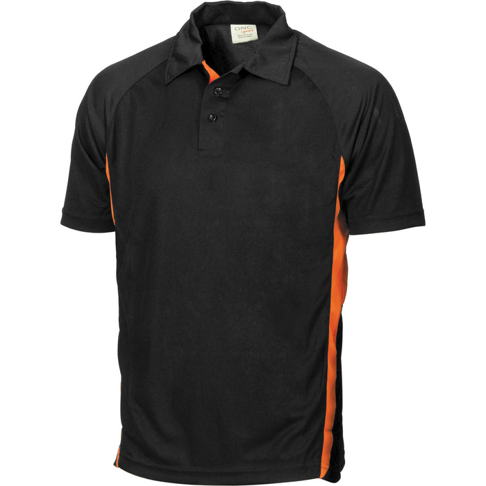 5221 - Adult Cool-Breathe Black Contrast Polo