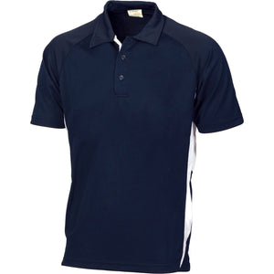 5221 - Adult Cool-Breathe Navy Contrast Polo