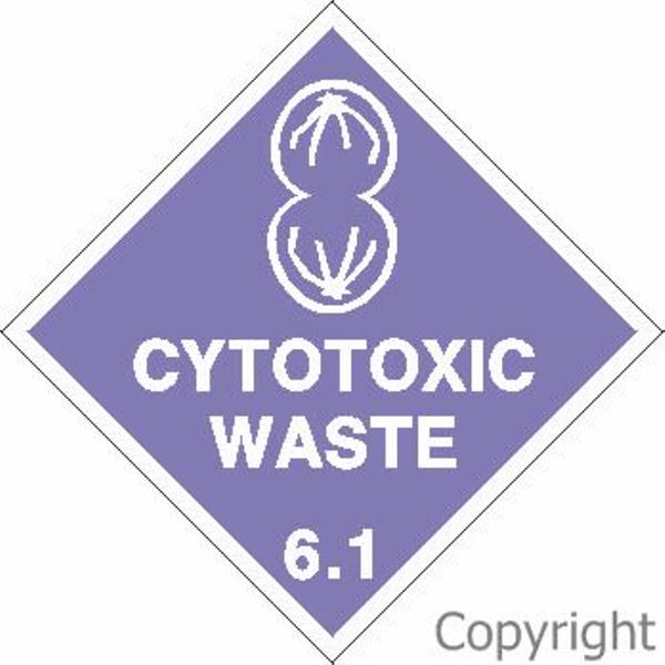 HAZCHEM Cytoxic Waste Sign