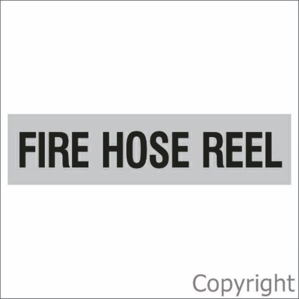 Fire Hose Reel Sign Silver