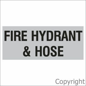 Fire Hydrant & Hose Sign Silver