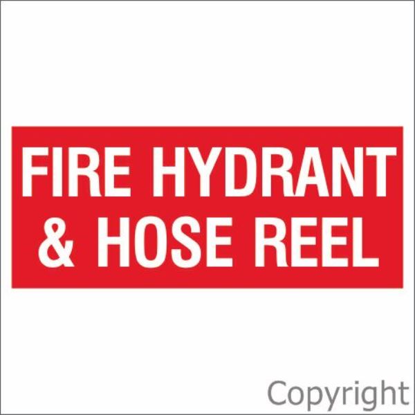 Fire Hydrant & Hose Reel Sign Red