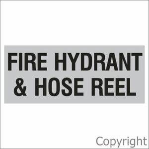 Fire Hydrant & Hose Reel Sign Silver