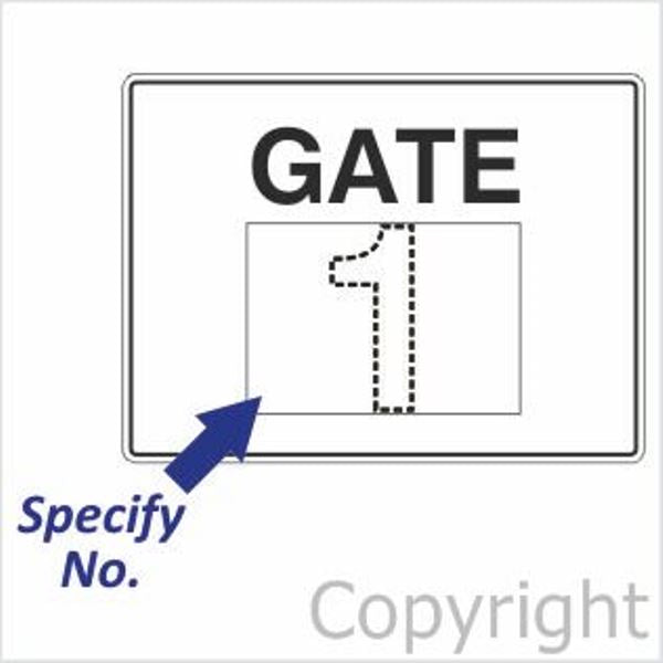 Gate Sign W/ Number
