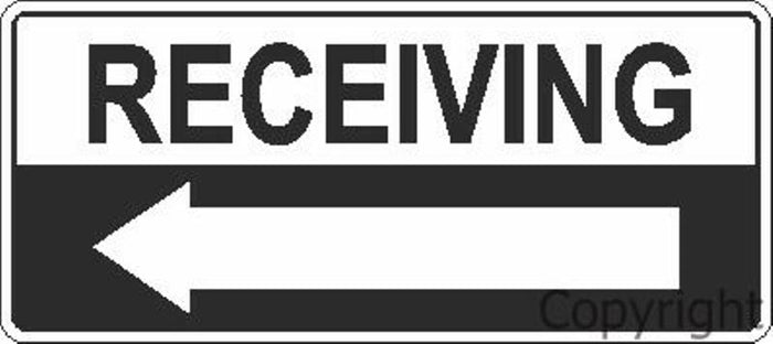 Receiving Sign With Left Arrow
