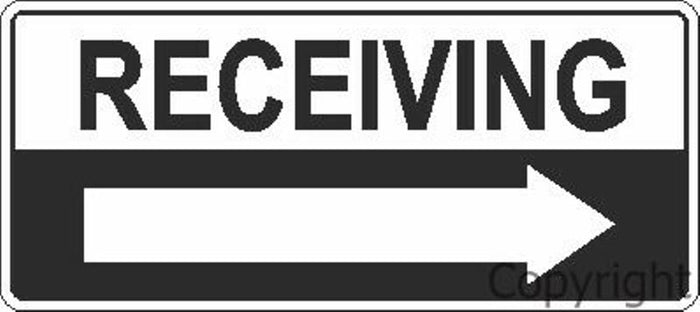 Receiving Sign With Right Arrow