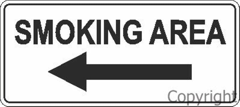 Smoking Sign with Left Arrow