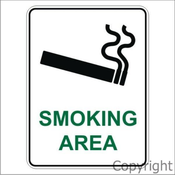 Smoking Area and Symbol Sign