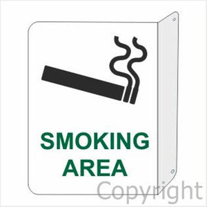 Smoking Area with Picture Sign