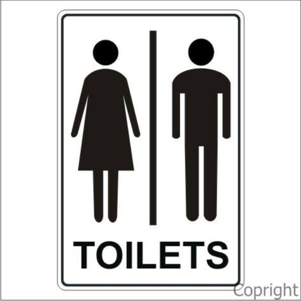Toilets Ladies/Mens Sign with Pictures