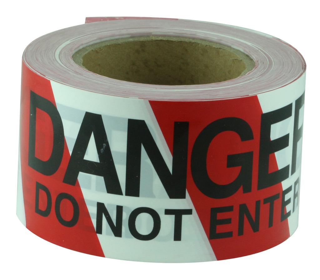 DANGER DO NOT ENTER Black on Red/White tape