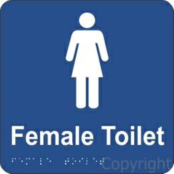 Braille Female Toilet Sign